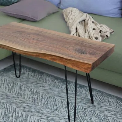 Buy natural live edge wooden center tables online | chisel & oak