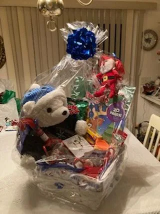 Snowflake the bear Christmas basket
