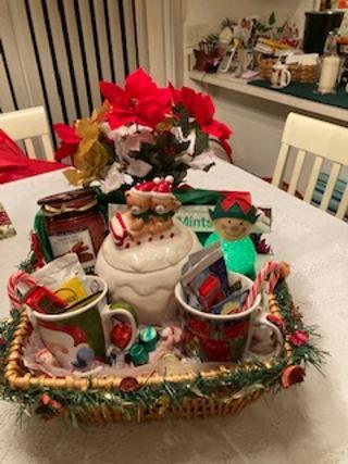 Christmas Cookie Jar and goodies basket