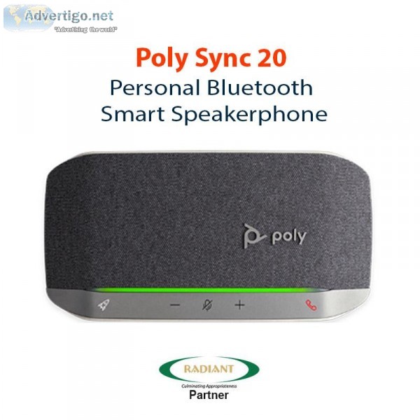 Available Poly Sync 20 Personal USB Bluetooth Smart Speakerphone