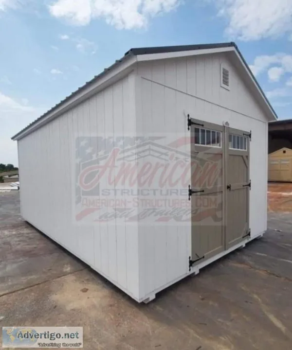 12X24 UTILITY SHED WITH TRANSOM DOOR