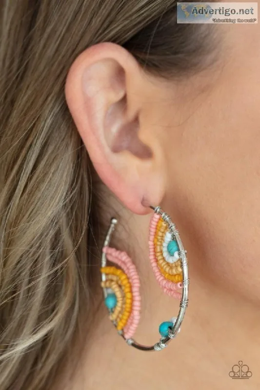 Rainbow Horizons - Multi Hoop Earring-Paparazzi