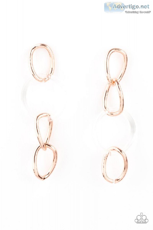 Talk In Circles Copper Earring-Paparazzi