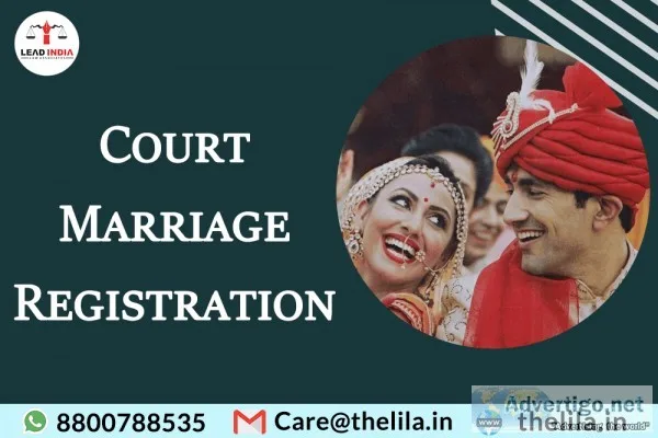 Court Marriage Registration  8800788535  Lead India Law Associat