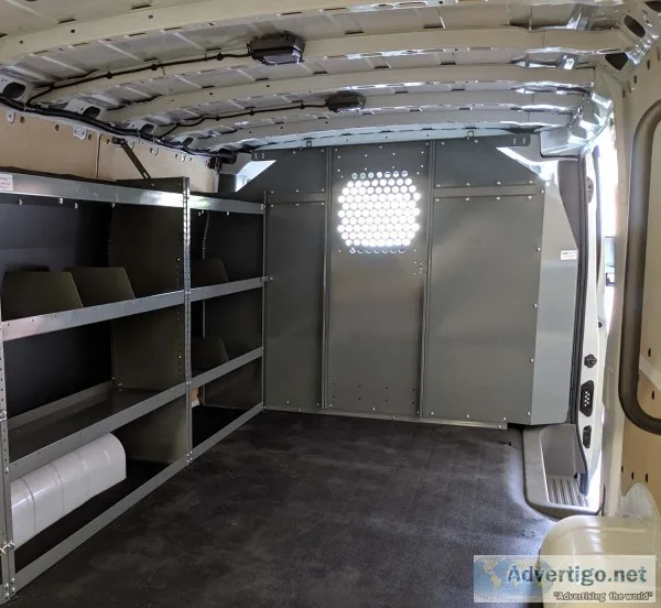 Shelving for van, ladder rack, safety partition