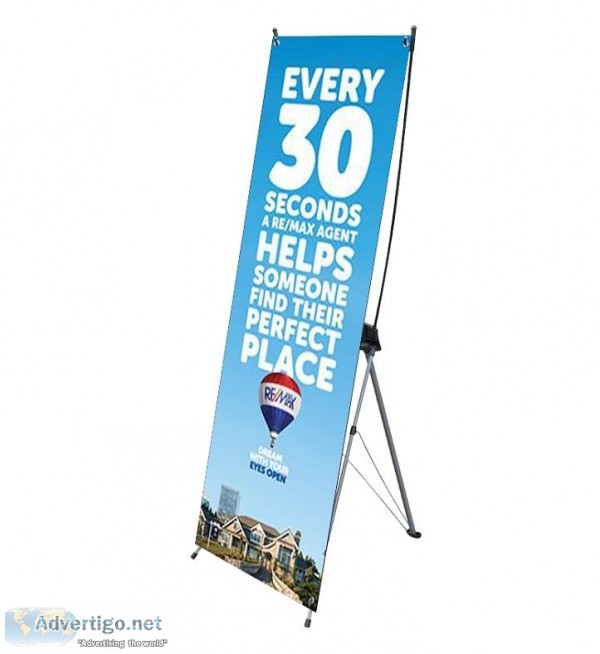 Premium Tradeshow Banners X Banner stand in canada