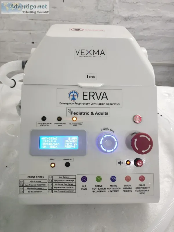 Erva - transport ventilator for ambulance & hospital