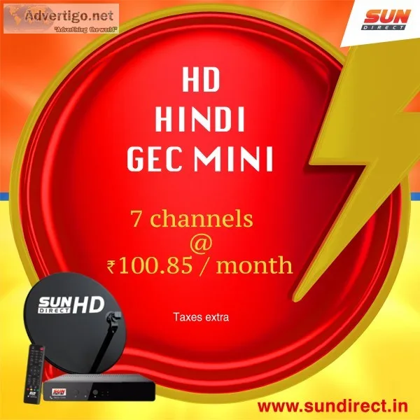 Best and affordable exclusive dth plans of sundirect