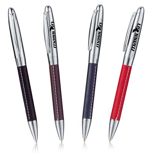 Market Your Brand With Promotional Leather Twist Ballpoint Pen