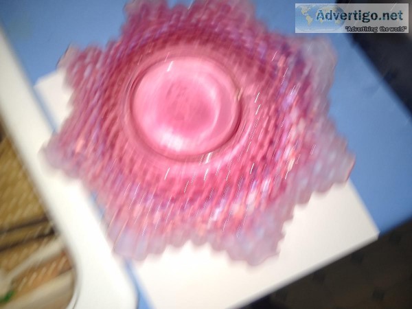 Very old very fancy carnival glass dish