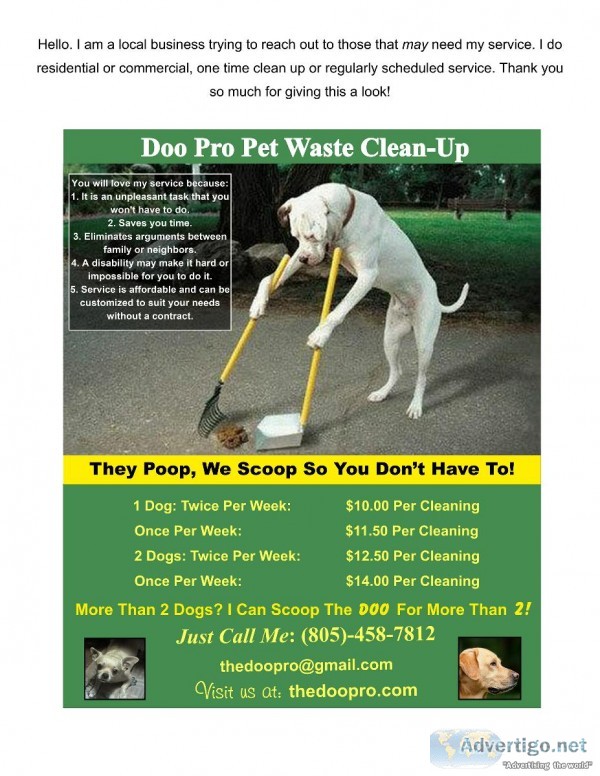 I pick up dog poop