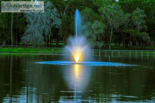 Affordable Lighted Floating Pond Fountains in Bunnell