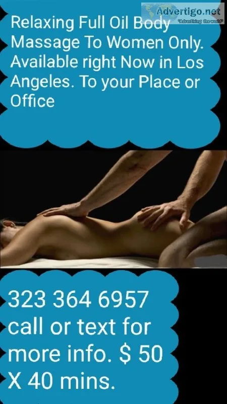 MASSAGE TO WOMEN ONLY