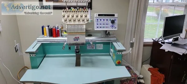 Tajima 12 needle embroidery machine