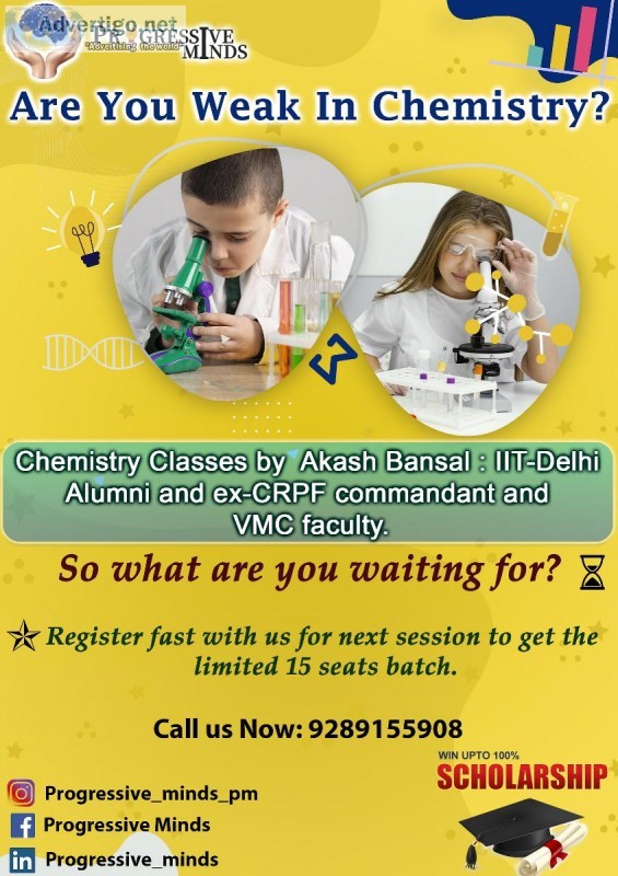 Best Chemistry Coaching Institutes in Mayur Vihar  Progressive M