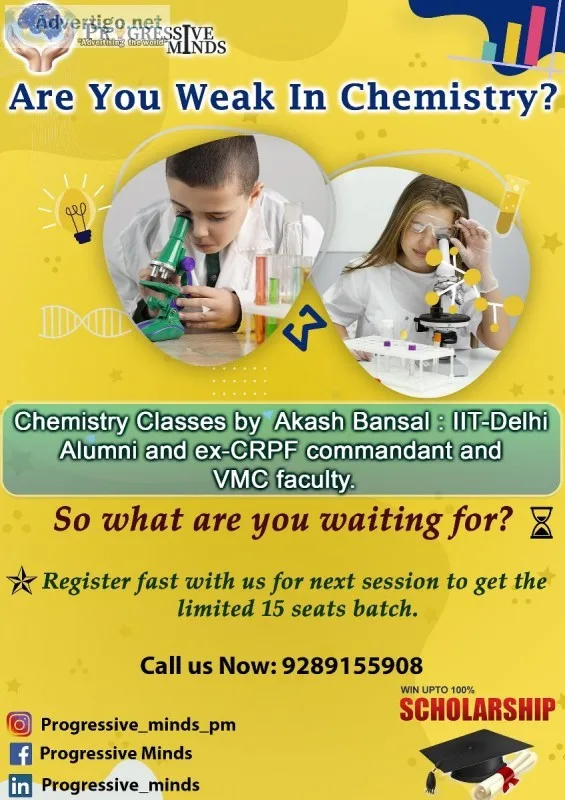Best Chemistry Coaching Institutes in Mayur Vihar  Progressive M
