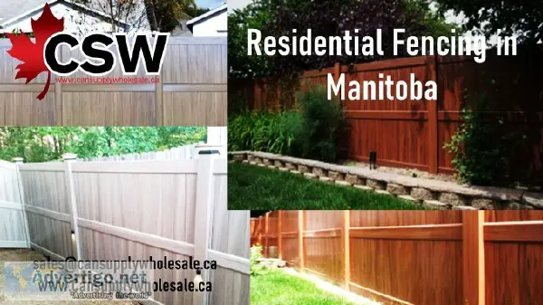 Residential Fencing in Manitoba from CAN Supply Wholesale