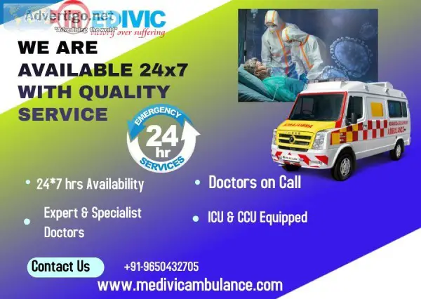 Medivic Ambulance in Saguna More Patna Medical Emergency Transfe