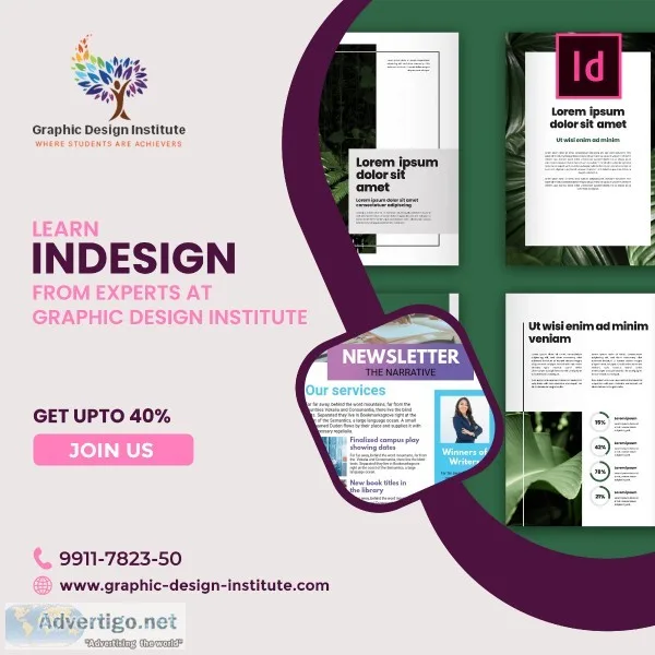 Learn InDesign From Experts at Graphic Design Institute.