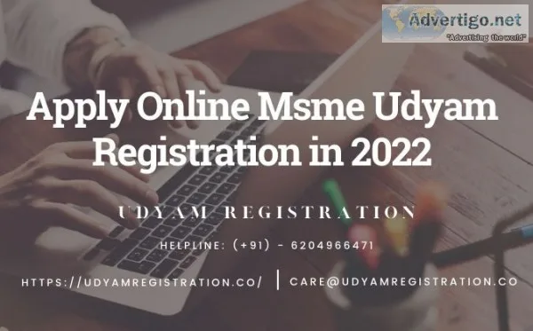 Apply online msme udyam registration in 2022