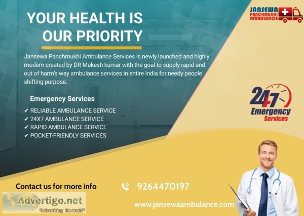 Rapid Relief Ambulance services in Ranchi by Jansewa