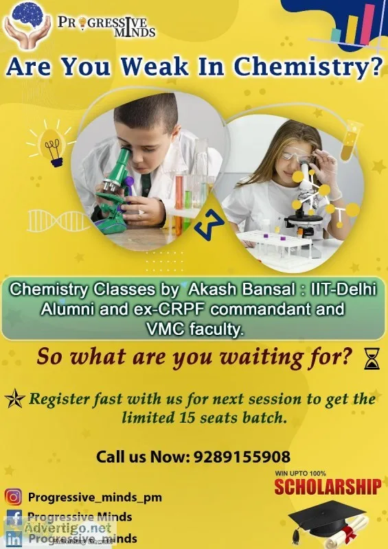 Looking for the best Chemistry coaching in Delhi Join Progressiv