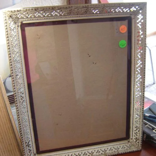 5 metal FRAMES w glass. 8&quot X 10&quot and 9&quot X 11&quot  s