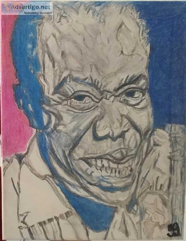 Louis Armstrong Color &ndash 11&Prime x 14&Prime Canvas Colored 