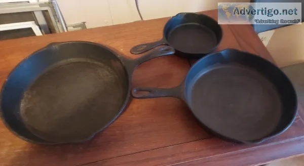 Cast iron frying pan s have 3 asking 40