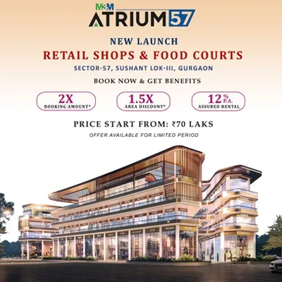 M3m atrium 57 gurgaon | m3m new launch 57