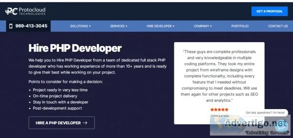 Hire php developer/coder/programmer