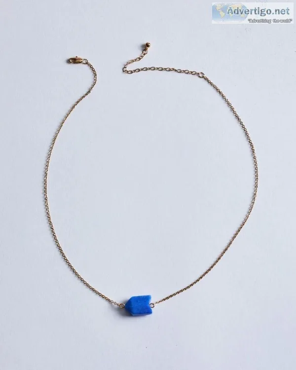 Buy Natalie Gold Long Pendant Necklace by online