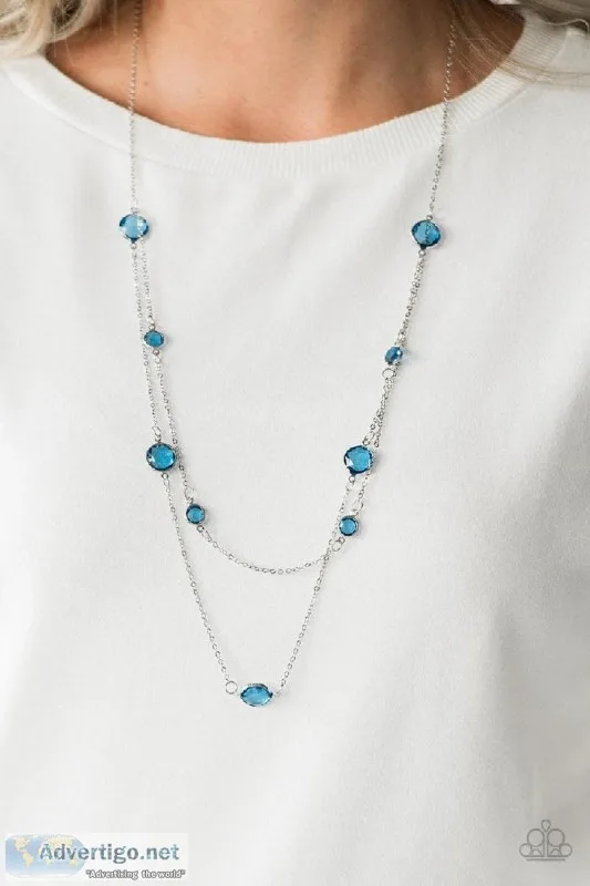 Raise Your Glass - Blue Necklace  Paparazzi Accessories Online