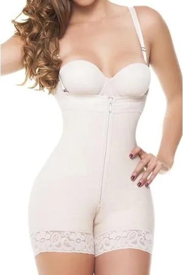 Short Strapless Faja With Removable Straps