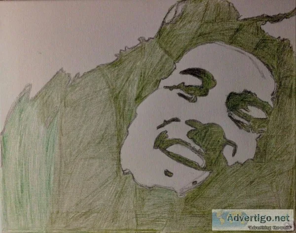 Bob Marley Olive Green GG &ndash 11&Prime x 14&Prime Canvas Colo