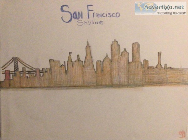 San Francisco City Skyline 6 GG &ndash 16&Prime x 20&Prime Canva