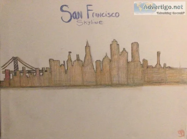 San Francisco City Skyline 6 GG &ndash 16&Prime x 20&Prime Canva