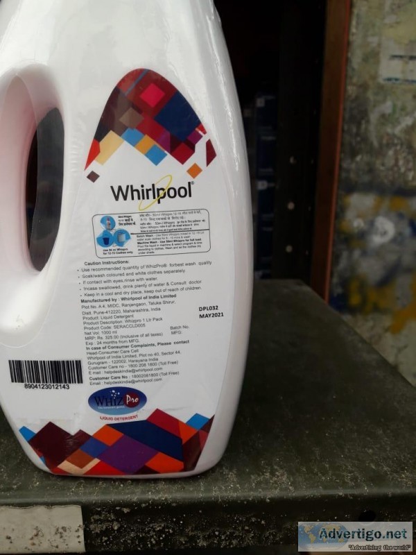 whirlpool whizpro liquid detergent