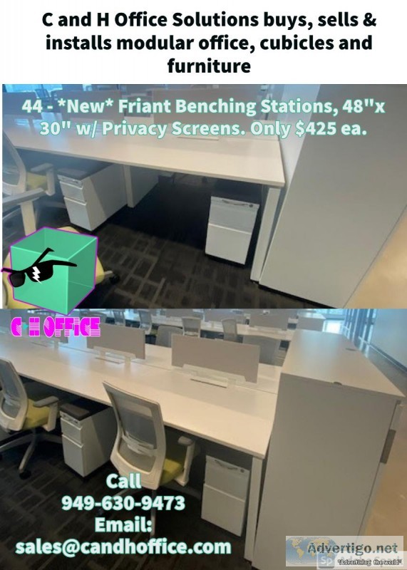 Herman Miller AO2 with glass cubicles and benching - Office furn