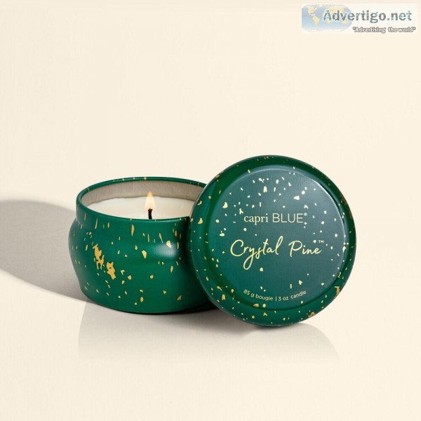 Capri Blue Candles 3 OZ EACH Crystal Pine Alpine Juniper Frosted