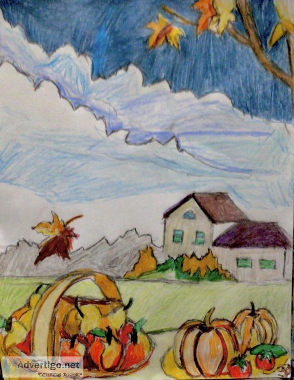 Autumn Vermont GG &ndash 8&rdquo x 11&rdquo Colored Pencil