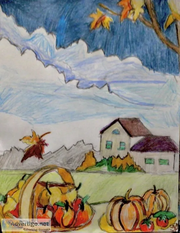 Autumn Vermont GG &ndash 8&rdquo x 11&rdquo Colored Pencil