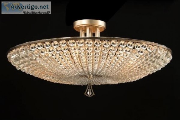 John Richard Beaded Crystal Six-Light Semiflush  Modern Wall Sco