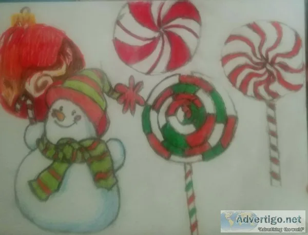 Holiday Handmade Art 44 GG &ndash 9&Prime x 12&Prime Colored Pen