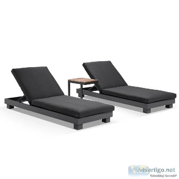 Shop Our Range Of Sun Lounge Set In Charcoal With Side table