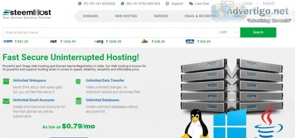 Web hosting server provider in india