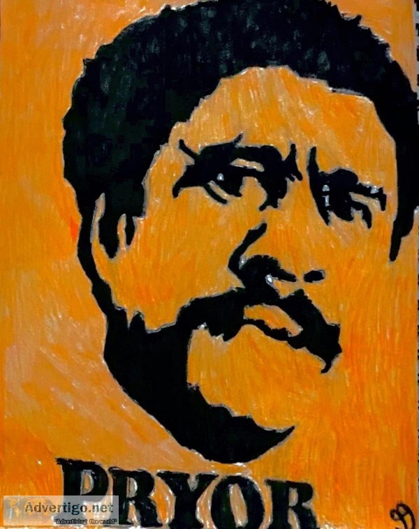 Richard Pryor GG &ndash 8&rdquo x 11&rdquo Colored Pencil and Pa