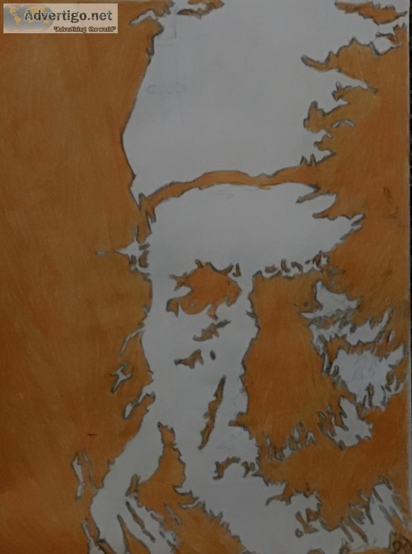 Willie Nelson Fall Orange GG &ndash 9&rdquo x 12&rdquo Colored P
