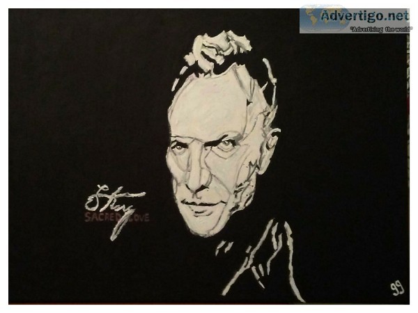 Sting Album Cover Sacred Love &ndash 18&Prime x 24&Prime Canvas 