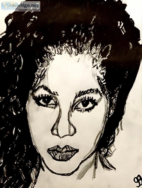 Toni Braxton Black and White GG 2 &ndash 8&rdquo x 11&rdquo Penc